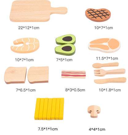 Wooden Play Food Set