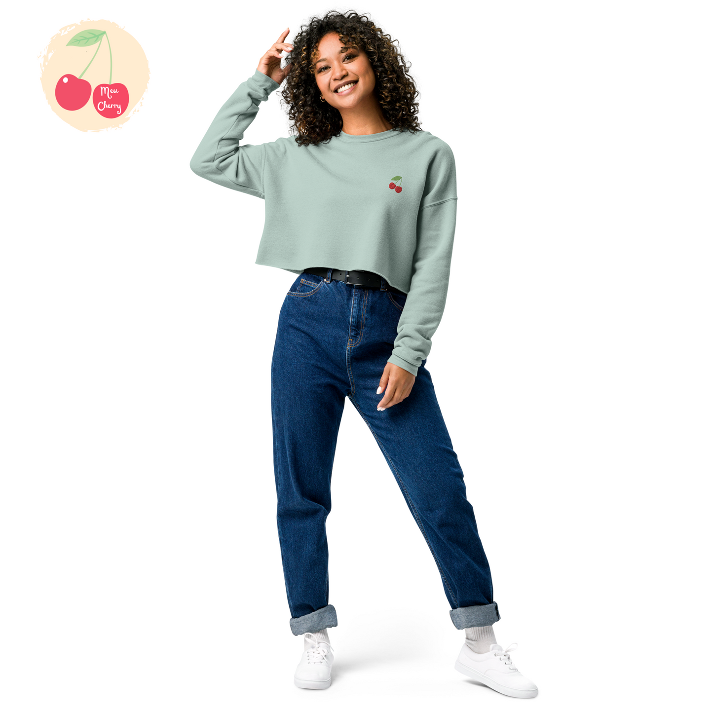 Cherry | Mum - Crop Sweatshirt